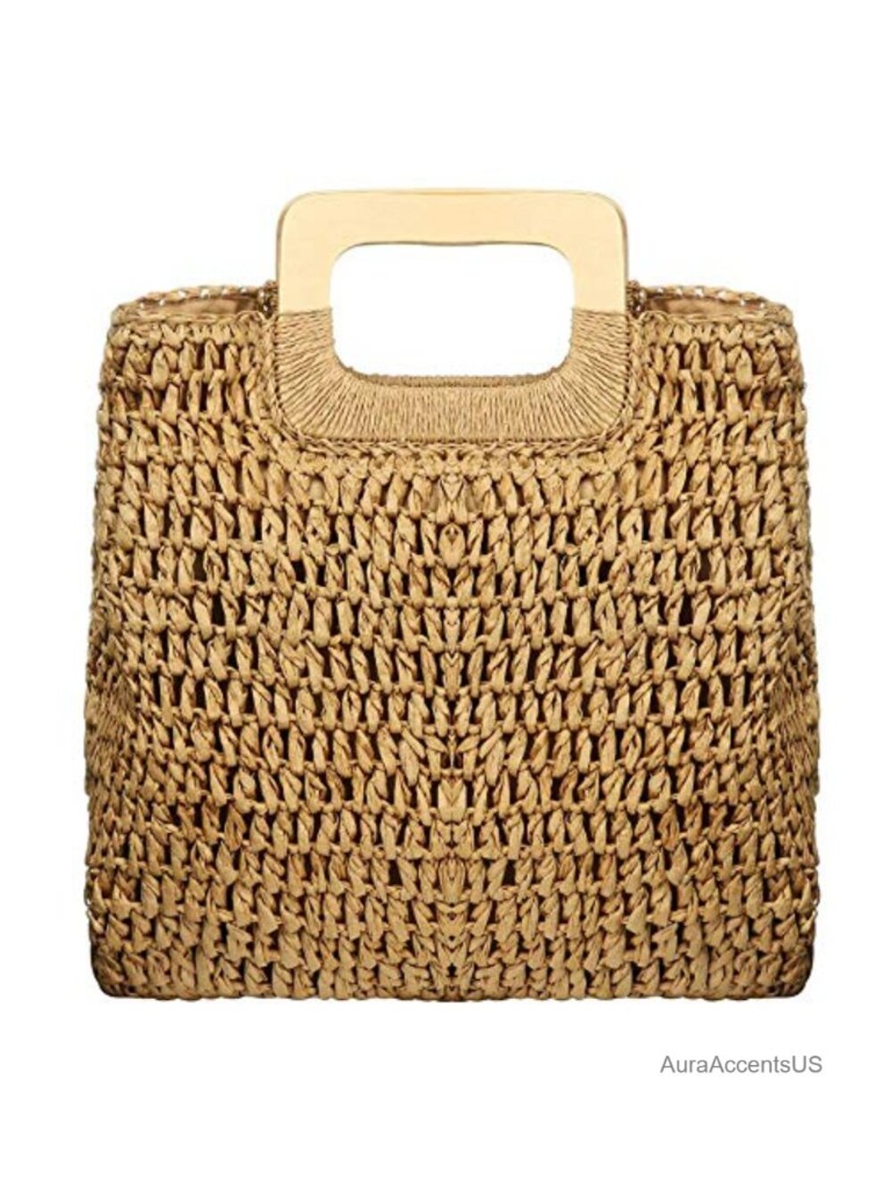 Hand Woven Straw Tote Bag Large Casual Hobo Beach Bag with Lining Pockets